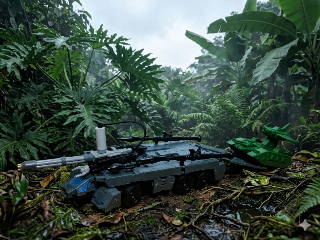 テン「コウ、お前に言われてた武装類用意しといたぞ!!、、、だが此の密林で大型ガトリングのMSでの運用は厳しい。其処でトレーラー、マゼラアタックの搭乗員達で遠距離からやつ目掛けてガトリング、小型化したメガ粒子砲で援護射撃を行なう!!」コウ「あぁ、頼んだぞ。、、、後はシュツルムファウストか、俺どうにも苦手なんだよなぁｗ上手く当たらん。。。せめてマシなスコープが付いてもう少しデカく長ければなぁ」テン「と思って、デカいロケットランチャー2丁に弾頭も追加で持って来て有るぞ!!ちゃんと見ろよｗ後新しいヒートホークにクラッカー、其れにクラッカーに似ているが≡≡≡≡≡も作れたぜ!!」コウ「ん？？其れが本当なら整備バカ、メカ馬鹿撤回の本物の天才だな。」&nbsp;