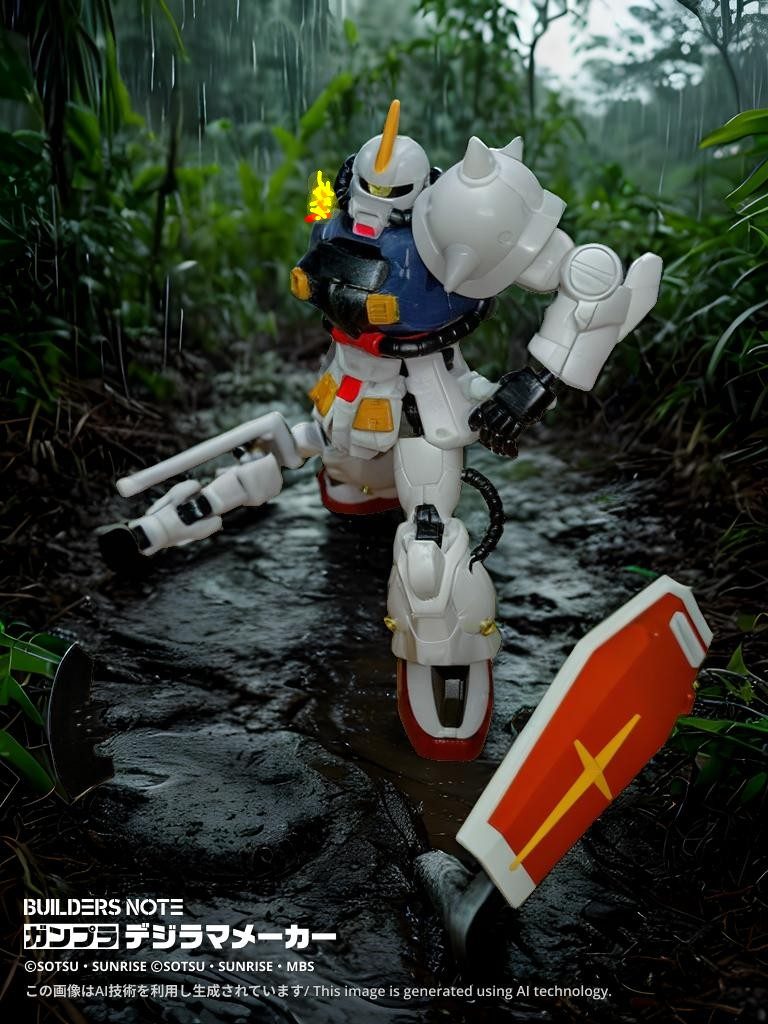 隻腕となり連邦のシールドを投げ捨てた