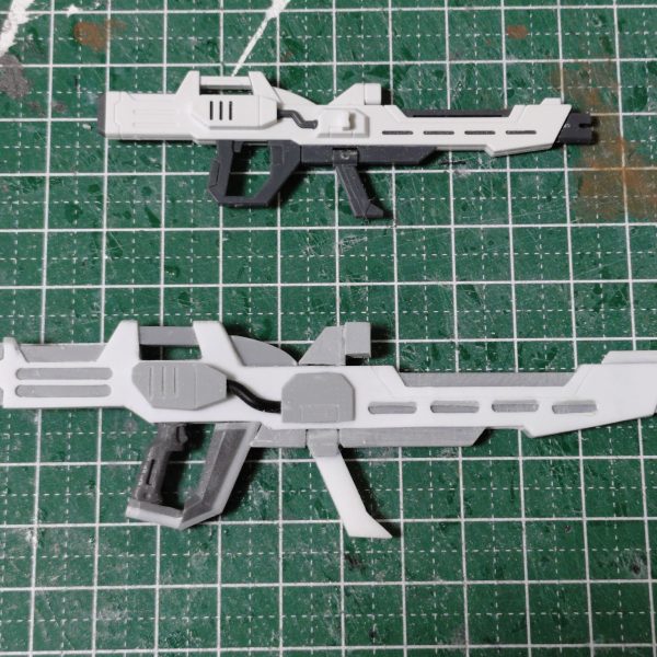 ビームライフル仕上がりました🫡マスキング作業まじで大嫌いなので、できるだけ分解できるように製作しました。残すはシールド。（2枚目）