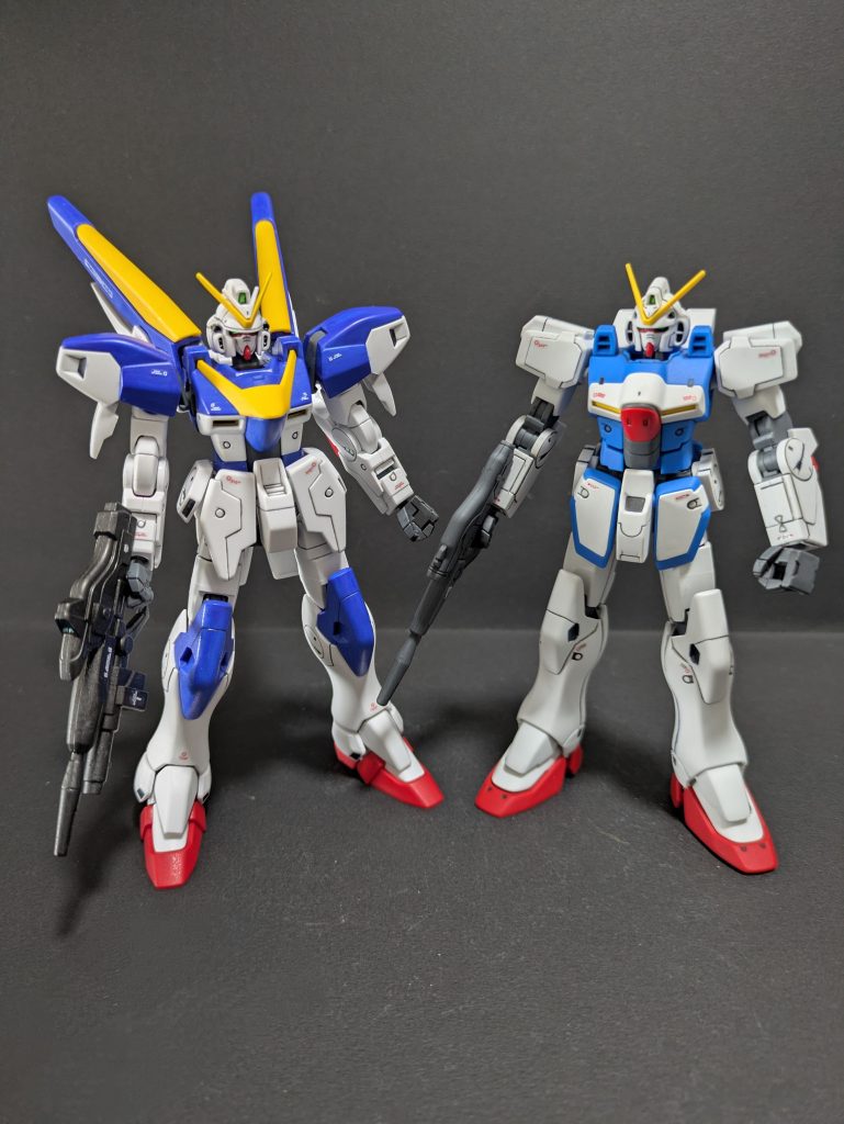 2体並んでやはりガンプラは並べると楽しい&nbsp;V2アサルトバスターは…いずれね…