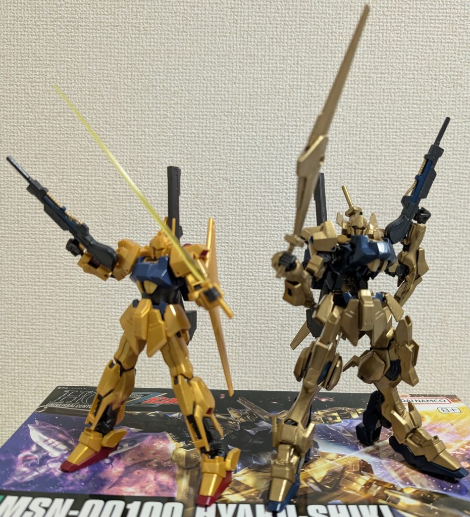 やはりルプスとミキシングしたので、サレオスの方が大きいですねwwこれで、残るガンダムフレーム機体は2.20.21.38.39.44.53.62番の8機です。次は「百式と関連がある機体」にする予定なので、お楽しみに(_ _)