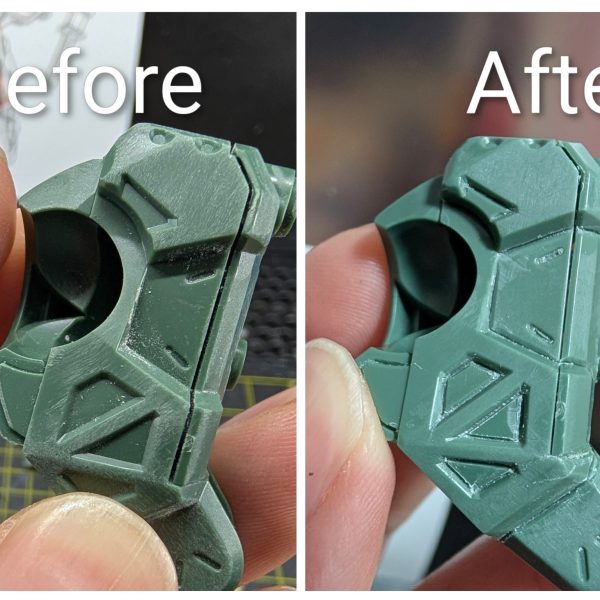 全パーツへのライン掘り直しをずっと続けています✨️些細な変化ですが塗装の時の楽しみになるので頑張りたいです😊皆さんがスジ彫り、ライン掘り直しに使用してるオススメ道具あったら聞きたいです✨️（2枚目）