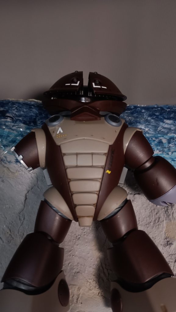 なんとかアッガイを撃墜！エレドアも無事でした。ビームライフルの後に立ってると健康被害ヤバそうですよね。