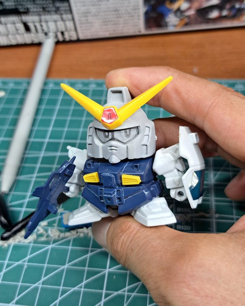 顔をパテで変えてモールドの掘り直しして