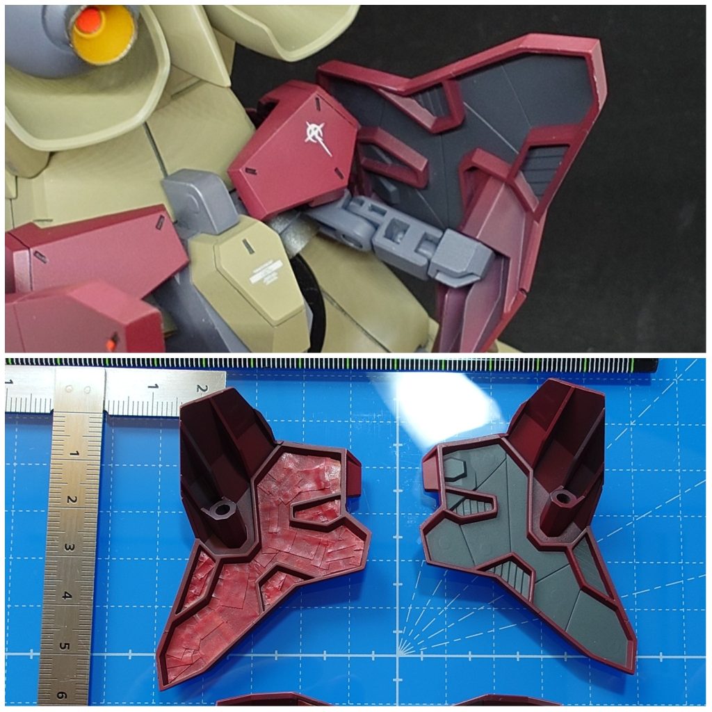 フロントとリヤのスカートも塗り分けしました。久々！