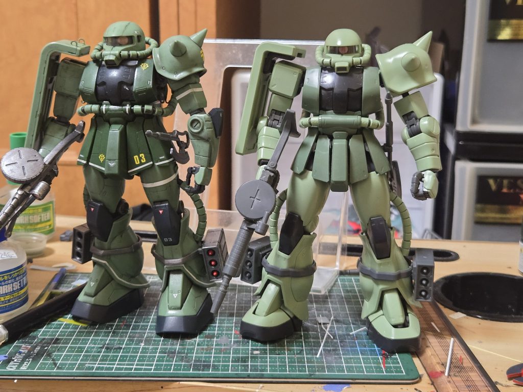 Ver.2.0と2ショットどちらも間違いなく量産型ザクなんですが全然違いますよね💦技術の進化ってスゴイなぁと実感します(((^_^;)&nbsp;&nbsp;