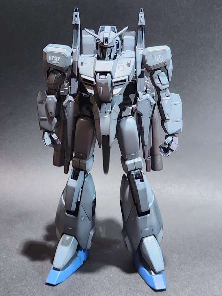 古いMGですので、分割ライン変更やヒケ処理と面出しは多かったです。その分満足感は凄く得られたと思います。ビームスマートガンの銃身が長くて格好良いです。