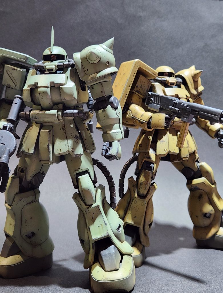 【熱砂の攻防】は本当に大好きなエピソードで、展示会でこの二機を並べる事が出来たのが、本当に凄く嬉しい出来事でした。