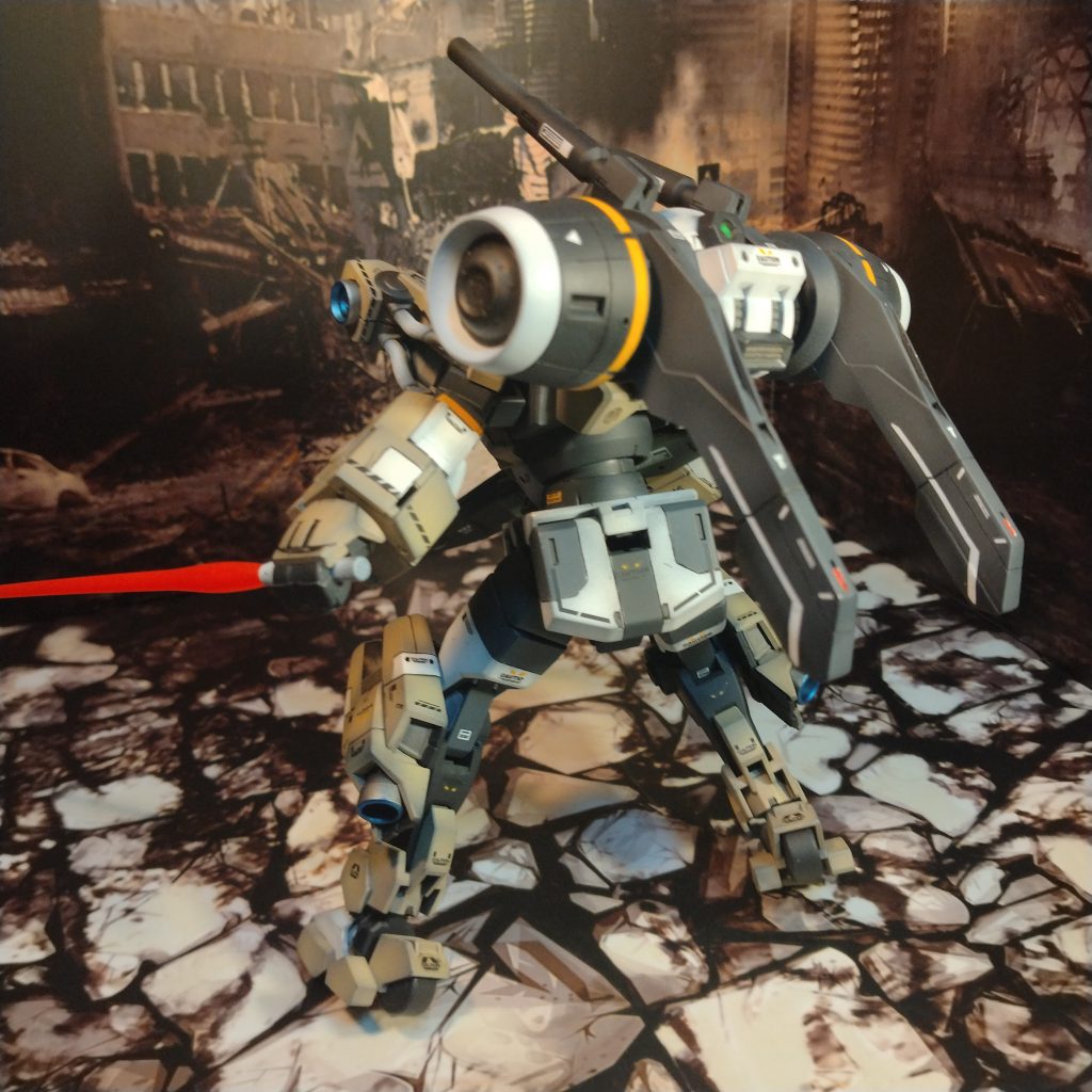 バックパックは一応グラデーションしてるのですが!画像だと全く分かりません!😅ちなみに砲身は少し黒煤を表現しました!