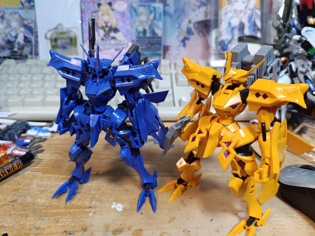 黄の武御雷と並べて見た