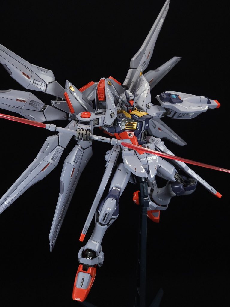 『これが人の夢!人の望み!人の業!』カラーリングはプロヴィデンスガンダム風に塗装しています本体色にはジョイントグレーとルブリスグレーを使用して塗り分けています
