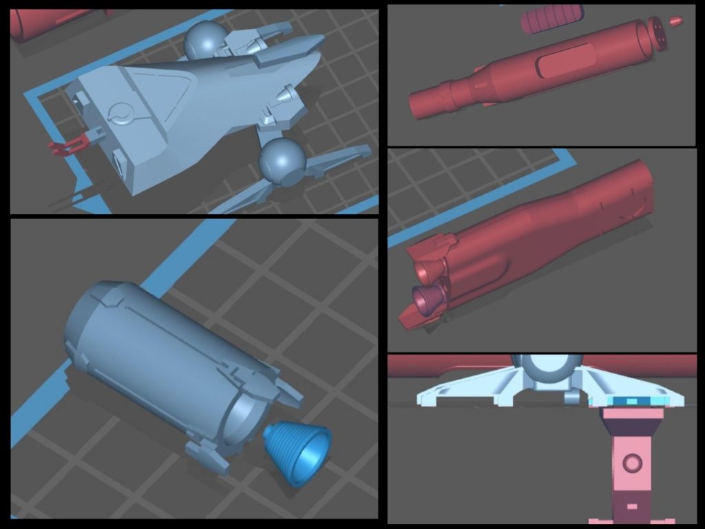 3DP•1/144•メビウス(核誘道弾搭載)–2枚目/制作者：risuisei