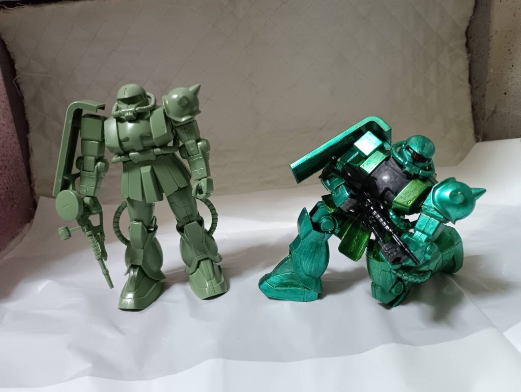 旧キットザクでは再現できないポーズ