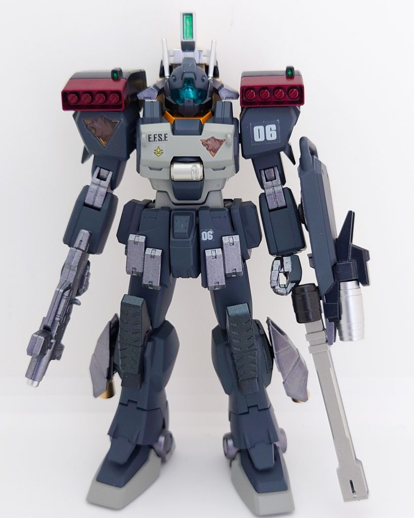 続いて６番機。５番機と差を出したくて、フロントスカート部分と脚部を現地改修した設定にして、EZ-8の部品を流用してみました。