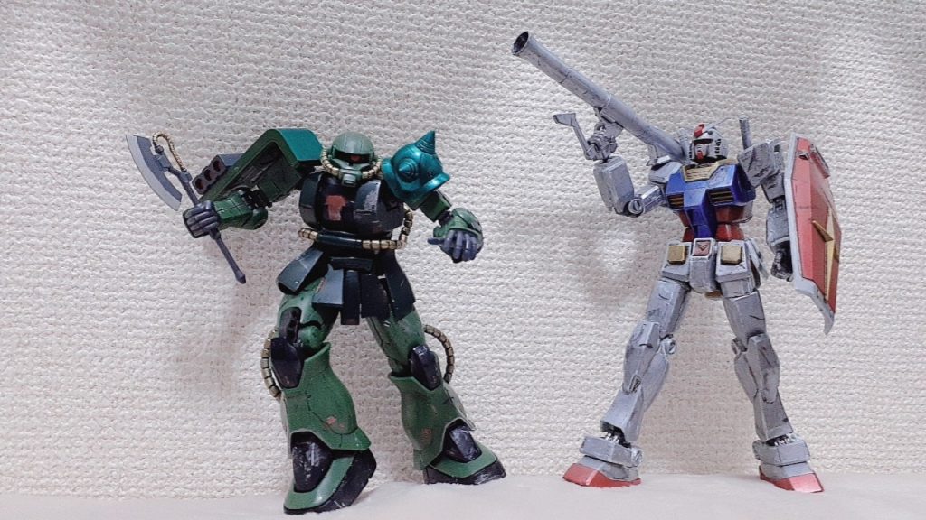 初めて塗装したhgガンダム
