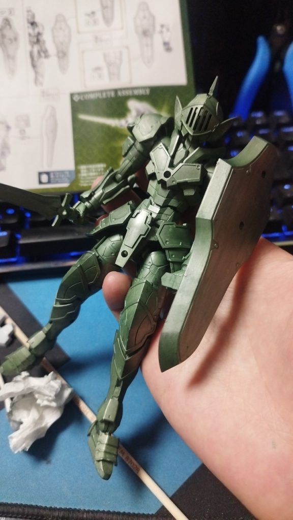 作品名：Mr.メタルカラーお試し…<p>ガンプラではないけどお試しで30MFのリーベルナイトをMr.メタルカラーのブロンズで塗ってみた。銅像っぽい感じ。これアリだな……</p>
