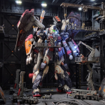 元画像を選んで、送り先アプリをジェミニAIにして「高さ25メートルのこのロボット[…]