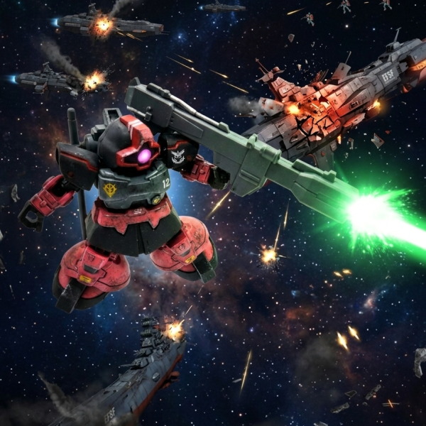 リックドム襲撃（ブンドド画像）