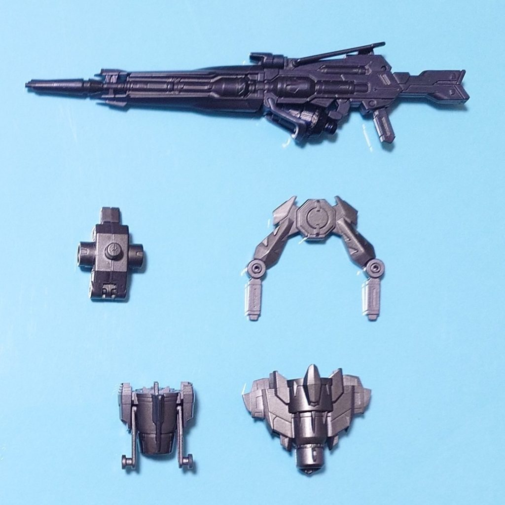 フレームは、フレームメタリック2の上にスモークグレー。ハイパーメガ粒子ランチャーはガンブルーメタリック