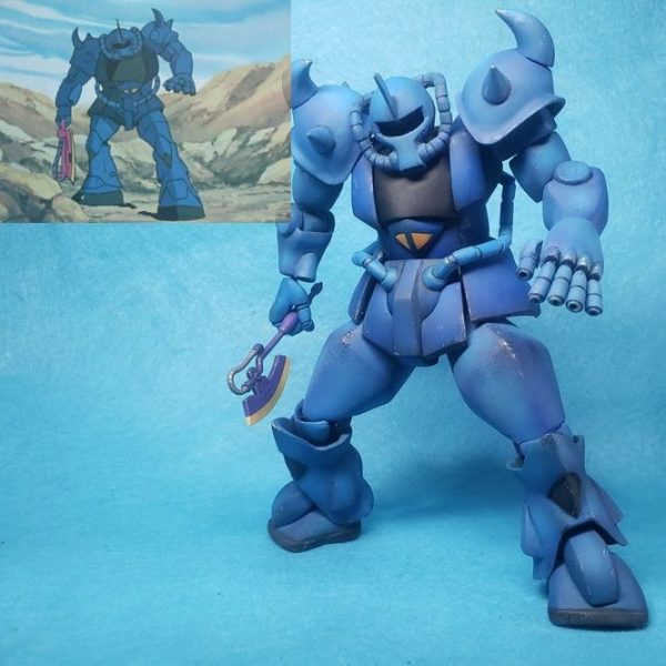 旧キット1/100 グフ【アニメ劇中フォルム徹底再現版】今回、更にアニメシーン再現が可能なパーツを追加作成しました。