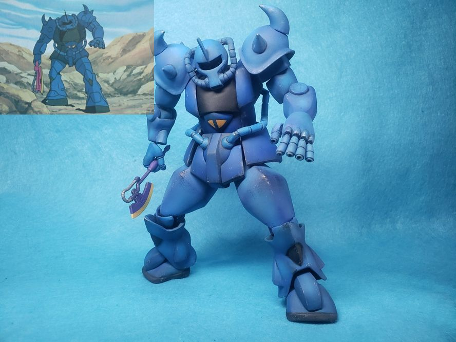 旧キット1/100 グフ【アニメ劇中フォルム徹底再現版】今回、更にアニメシーン再現が可能なパーツを追加作成しました。