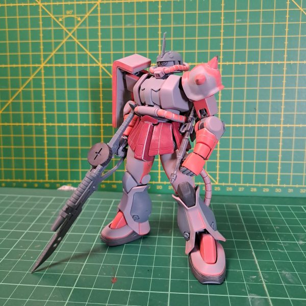 宇宙世紀コンその１(たぶん)。F90 SNタイプは状況があったのでしばらく放置、というわけでマイナー機体で制作練習をします。大体はもう完成で残りは専用デカールをなんとか用意するだけ。（3枚目）