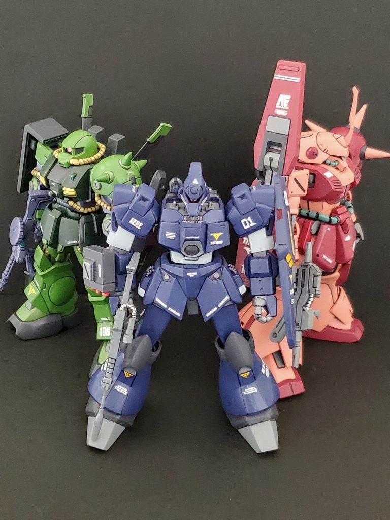 本日最後の１枚は、ようやく揃い始めたティターンズ勢揃い踏みの図です😎✨こうしてHGUCと並べてみても、まぁなんとか見れるかな？って感じになりました🤭💦Z編で進めるガンプラ制作の中、MSV-Kさんとの第２回となるコラボ企画も順調に進んでおります👍️近々、予告編投稿も出来るかと思いますので楽しみにして頂けたらと思います😌☘️今回も長い妄想ダダ漏れの投稿にお付き合い下さりありがとうございました～🙌🎵