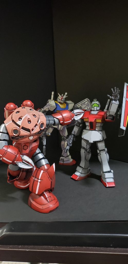 今回のジャブロー寸劇のオールキャストです。ならんだらやっぱり雰囲気でますね。