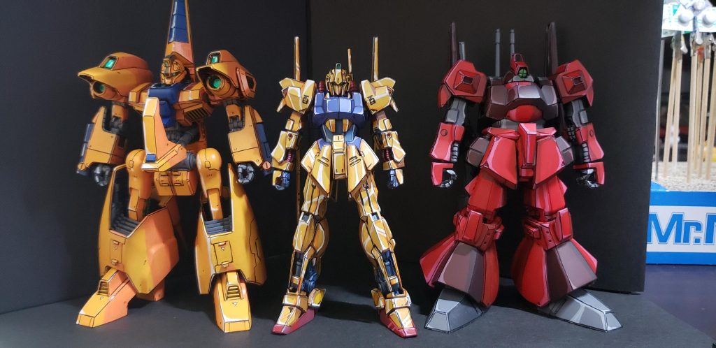 メタスでかいです。ジオ並みに。この２体あるからハイメガランチャーも欲しいですね。並べたらセル画みたいで自分でも脳がバクってきました。☺️