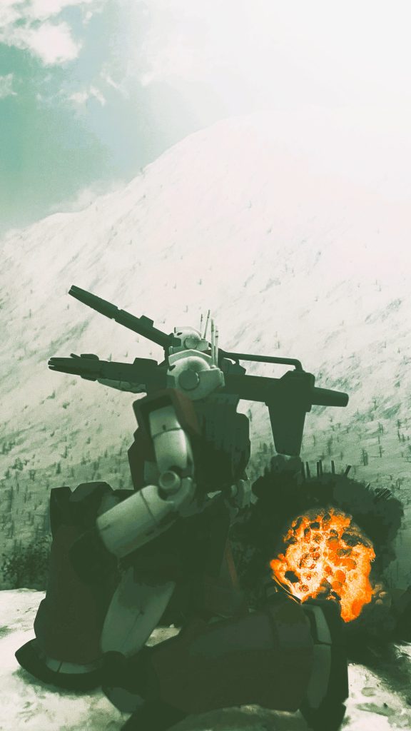 トーンをかえて一枚。爆発炎上のコントラストを意識しました。