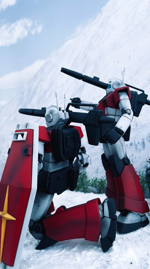 やや引き気味のアングルから。