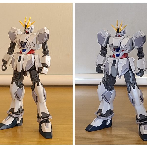 スタイル再改修版です。（画像2枚目）前回投稿に対して肩まわりと太ももを再改修しました。（画像3枚目・4枚目）元キットの痩せっぽち感から、少しは主役機っぽくなったでしょうか。(;´д｀)元キットのままでも良いンスけどね&nbsp;本体はここまで。次回はインコム改修です。(;´д｀)寄り道すんなよー（4枚目）