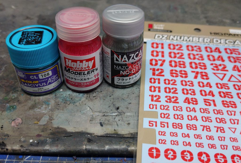 今回使用したカラー黒はつや消し黒ですデカールはハイキューパーツのナンバーデカール