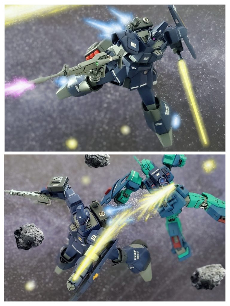 宇宙世紀0087年10下旬、連邦軍組織を次々に吸収し規模を拡大するティターンズは、エゥーゴに協力的な姿勢を示す月面都市及びサイド1、サイド2に対し武力行使を開始する。ルナツー艦隊所属のMS部隊に配属され『特例少佐』の階級を与えられたフィリップは部隊を率い、各戦場でエゥーゴ勢力と交戦。その実力を遺憾なく発揮してみせる。フィリップ・ヒューズの最大の武器は多くの戦場で培ってきた経験値。技量も然ることながら、読みと勘そして感覚が特に吐出していた。それゆえ、フィリップと対峙する相手は翻弄され術中にはまり、いとも簡単に撃破されてしまうのであった…👍️