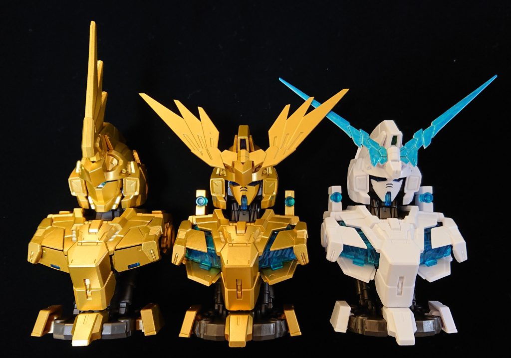 作品名：MSメカニカルバストDX フェネクス<p>オンラインガシャポン限定で予約受付していた商品が届いたので早速組んでみました。フェネクスのゴールドは全塗装でした。手持ちのダブりと併せて、ちょい塗りでプランBもやってみました。</p>
