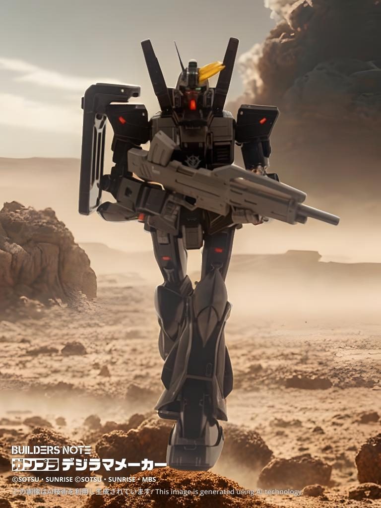 モデル歩きのガンダム。この絵を見て作成を決意しました。