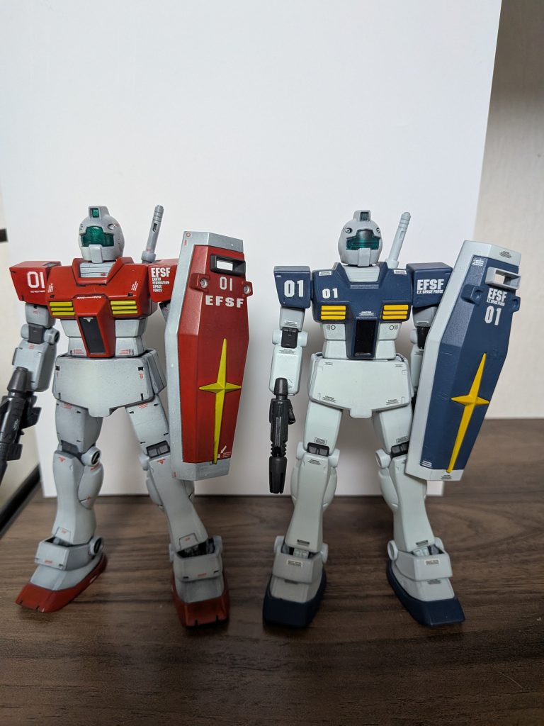 過去のジムと2ショットちょっと手を加えるだけでカッコよくなるのがhgジムの好きな点です！