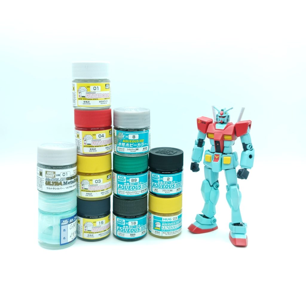 今回使用した塗料。GM用の塗料、そろそろまた作り足さないとな…