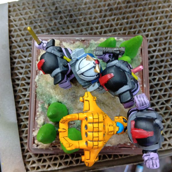 ガシャポン戦士　黒い三連星　ジオラマ