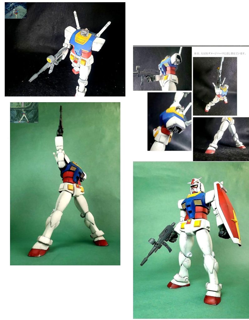 フル可動1/100旧キット ガンダム 【アニメ劇中フォルム徹底再現版】   ※旧キット1/100 リアルタイプガンダム使用–9枚目/制作者：HITOHITO