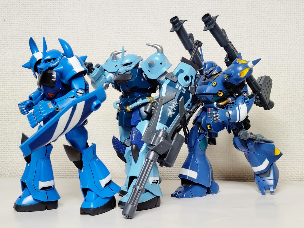 青い三連星？搭乗者がみんなオヤジ！渋いね！