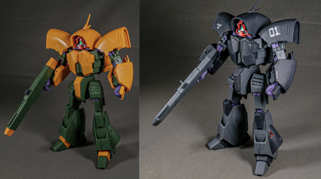 グリーン部分はグレーイエロー部分は濃いグレーで塗装しています