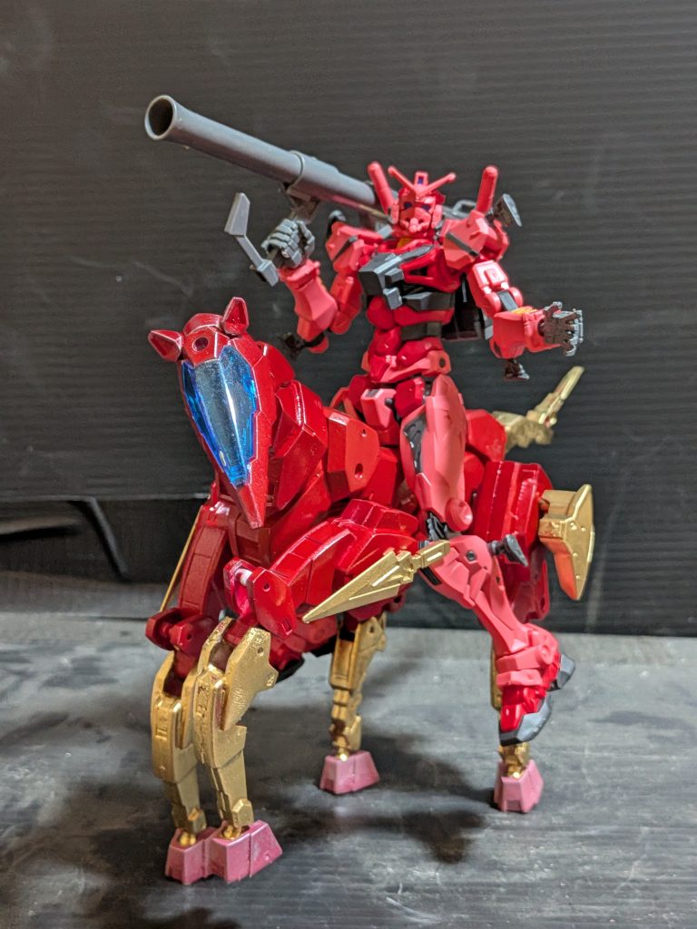 午年なのでエグザビーグルの馬に乗せてみた