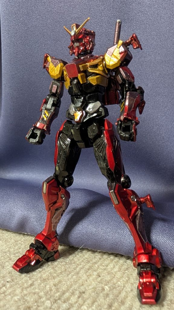 結局、ジークアクス系はまたもや仮面ライダー系カラーとなりました😅装甲響鬼カラーはカラミティガンダムでもやりましたが、あっちよりこっちの方が寄せてます