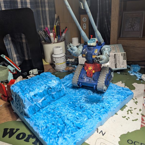 RGのゴッドガンダムを買って飾りたいので先にジオラマを作ろうと思い作っています（2枚目）