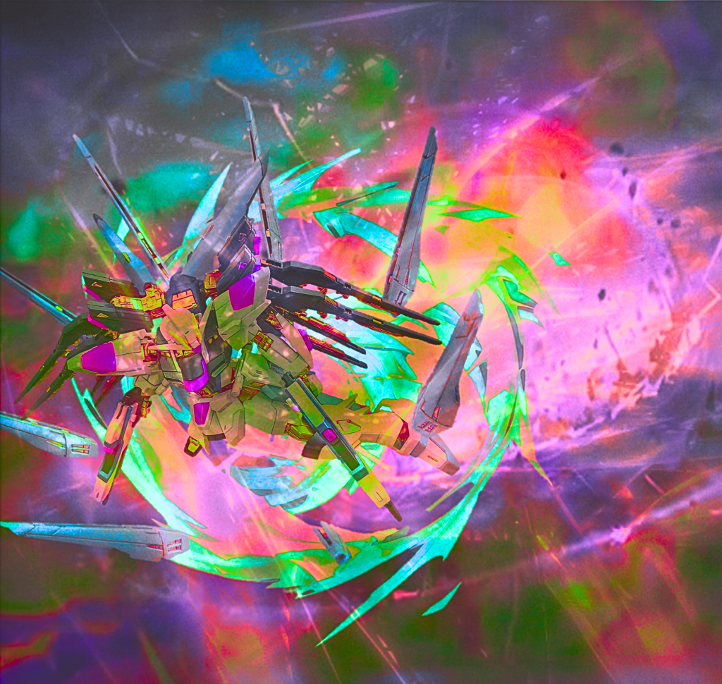 【開発系譜ストーリー：創世の雷撃（Episode R）】&nbsp;前編(テクニカル・アナリシス：『事象収束フィールド』の脅威)キラがナノ粒子の高次元干渉を検証する中で発生した、計算外の現象。それがこの「ディスアピアランス フィールド（Disappearance Field）」。キラの感応波がナノ粒子散布領域に存在する全ての存在確率をゼロに収束させる。通常、エネルギーによって物体を破壊させるが、この現象は、その物質がその場所に『存在する確率』をゼロへと強制的に書き換えることで、破壊ではなく、まるで最初から存在しなかったように消滅させる。&nbsp;なぜ、平和を願うキラの力で、このような恐ろしい現象が起きるのか。それは、彼自身の「優しさ」と「拒絶」の表裏一体な精神構造が関係していた。「敵を撃ち落とす」という行為は、相手の存在を認めた上での破壊。しかし、キラの深い深層心理にある「そもそも戦いなど無ければいい（＝戦う対象が存在しなければいい）」という極限の願いが、『弐式Ｒ』に搭載された高次元デバイスを通じて「存在そのものを消滅させる」という形で具現化してしまったのである。弾丸や爆風は回避できますが、この現象は原理的に回避不可能。弐式R周辺のナノ粒子が、機体の存在確率を辛うじて繋ぎ止めている。&nbsp;キラは辛うじて生還した。ライフリの翼の限界と、己の感応波が生む「拒絶」の恐怖。彼はその翼をパージしようとするが、それを止めたのは、弐式Rのドッキングポートに降り立ったラクス・クラインだった。&nbsp;キラ：「ラクス……！？ どうしてここに。ダメだ、この翼は君を傷つけてしまう！」ラクス：「キラ。あなたが一人で『世界を消し去る』恐怖に怯えるなら、私がその横で、世界を『繋ぎ止める』光になりましょう」キラ：「でも、僕の感応波は……！」ラクス：「ですから、私が同乗します。あなたの強い演算能力と感応波の『出力』を、私なら『調律（チューニング）』できるかもしれない」&nbsp;キラは驚愕する。それは、高次元干渉の負荷を、ラクスも直接背負うことを意味していた。キラ：「そんな……！ 君まで高次元干渉の深淵に呑まれたら……」ラクス：「キラ、一人で抱えないで。あなたの孤独を、私にも分けてほしい」ラクス：「一人では呑まれる深淵も、二人でなら、新しい世界のキャンバスになります。……信じてください、キラ。私たちの『必要性』を」ラクスの揺るぎない瞳に、キラは覚悟を決める。彼女を臨時的に設置した複座に迎え、弐式Rは再び、検証宙域へと加速した。&nbsp;&nbsp;&nbsp;後編（ラクスの高次元干渉：『事象調律（ハーモナイズ・エフェクト）』による昇華）キラ：「ナノ粒子散布完了。高次元デバイス、ドラグーンと同期、励起を開始。……来る！」キラの精神が、再び拒絶へと向かおうとする。だがその瞬間、横に座るラクスから、温かく、圧倒的な「受容」の感応波が流れ込んだ。&nbsp;ラクス：「拒絶するのではなく、その意思を鎮め、導くのです」キラ：「これが……ラクスの『調律』……！」それはキラが生み出した「事象収束フィールド」と、ラクスの感応波が融合し、「存在を否定せず、争う機能だけを無力化する」という新しい理（ことわり）が成立した瞬間だった。