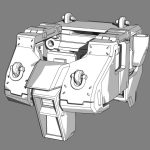 胸はハッチ部とスカート上部を除いて形が出来てきた。こんなところで何とか脱着できる[…]