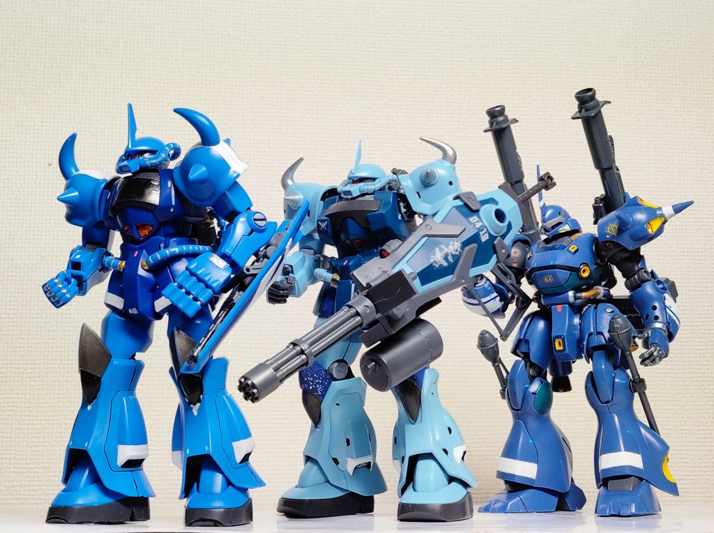 青い三連星？搭乗者がみんなオヤジ！渋いね！