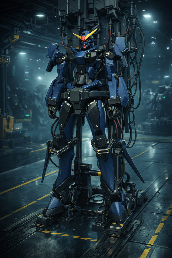 おまけ民間船に偽装した輸送船の格納庫。フォウは、固定台に拘束された愛機を見上げていた。四肢を固定された黒い機体は、まるで囚人のようだった。「……フッ」思わず笑いが漏れる。機体も、パイロットも、システムも。全部が真似事だ。笑うなという方が無理だろう。「首尾は上々のようだな」声と共に、格納庫の上段から男が降りてくる。スーツの男。この機体の開発責任者でもある。「予定通りですよ」フォウは気のない返事をした。男もまた、拘束された機体を見上げる。「目立つ損傷もなし、バイオセンサーの数値も規定内……」満足げに頷く。だが次の瞬間、顔をしかめた。「全く、バスクの奴め……」吐き捨てるように言う。「この機体に“pseudo（スードゥ）”などと名付けるとは」「私は“マークII”だと言ったはずだ」フォウは肩をすくめた。「名前なんてどうでもいいでしょう」男は鼻で笑う。「キシリアが死んだ混乱で手に入れた設計図だ」「ジオンの連中は“オメガサイコミュ”などという妙な物に最適化させていたが……」男は機体を撫でるように見上げる。「我々はそれを“完成”させた」「奴らの理屈ではない。私の理屈でだ」フォウは興味なさそうに言う。「そうですか」そして吐き捨てる。「俺はジオンを……ニュータイプを殺せれば、それでいい」男はフォウを見た。わずかに不満げな顔だったが、すぐに笑う。「フン……貴様に私の気持ちなど分かるものか」だがその目は笑っていない。ぎらりとした光を宿していた。「だがそれでいい」男は低く呟く。「奴らから奪ったこの機体で」「私はやらねばならんのだ」男はフォウの両肩を強く掴む。「お前も……その為の道具に過ぎん」その瞬間、男はハッとした顔になった。「……ふぅ」「ご苦労だった。今日は休め」呆気に取られるフォウを残して、男は去っていく。「……何なんだ、あのオッサン」フォウは小さく呟く。だがすぐに拳を握る。「こっちこそ……」「存分に利用させてもらう」その拳は白くなるほど握られていた。-------------自室に戻った男は、端末を見つめていた。待ち受け画面。そこには三人の家族写真。少年を挟むように男女が並んでいる。三人とも笑っていた。男は目を伏せる。「私は……良い父親ではなかった」指が画面をなぞる。「許してくれなどとは言えん」小さく呟く。「だが……」「それでは私が納得できんのだ」そして、少年の名前を呼んだ。「……カミーユ」フランクリン・ビダン。彼もまた、復讐を誓う男だった。