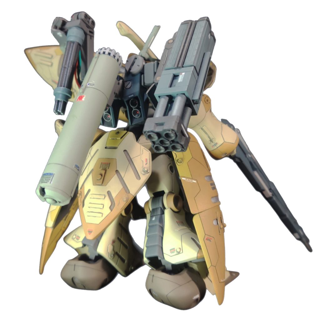 Ike主任：出力が足りないから、なんかよこせと言ったら、アナハイムがランドセル送ってきたよ。ガンダム系らしいぞ助手A：これ、νガンダム用じゃないですかビームサーベルまで付いてる！🤩Ike主任：道理で高出力なわけだ。燃費悪いからタンク追加して稼働時間と高出力ビームライフルに対応した。